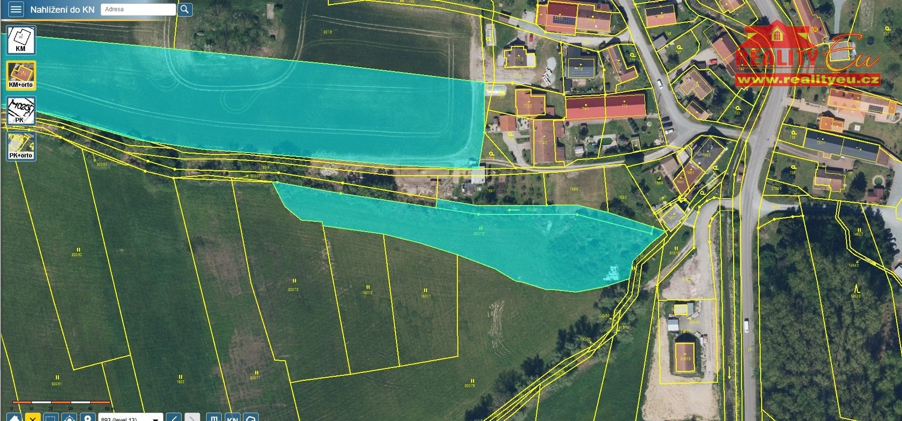 Prodej podílu 1/4 pole 34 335 m² v Bohuslavicích nad Metují